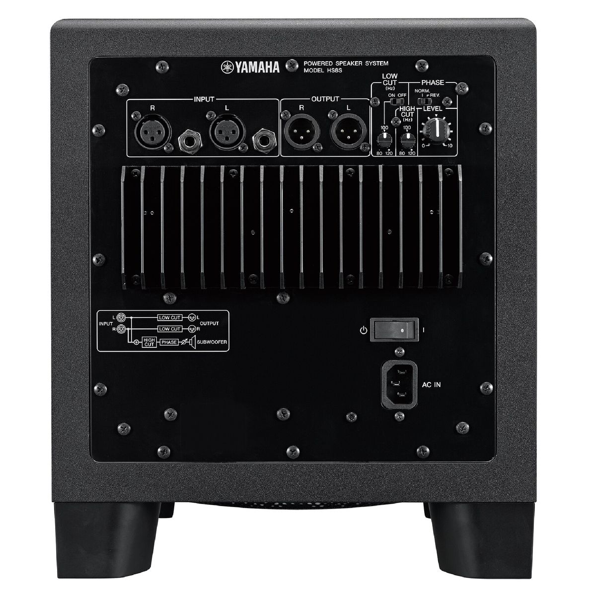 Subwoofer Amplificado de 8 Polegadas HS Series HS8S - Yamaha-3